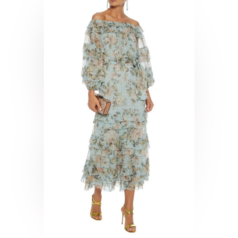 Zimmermann Tempest Off Shoulder Dress Size 3